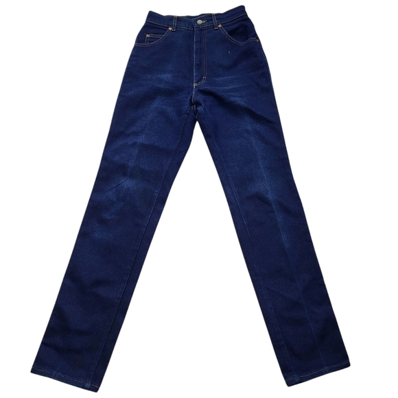Lee Jeans Vintage Dark Wash High Rise 90s Straight Leg Made In USA Size 10 Vtg - Picture 1 of 8